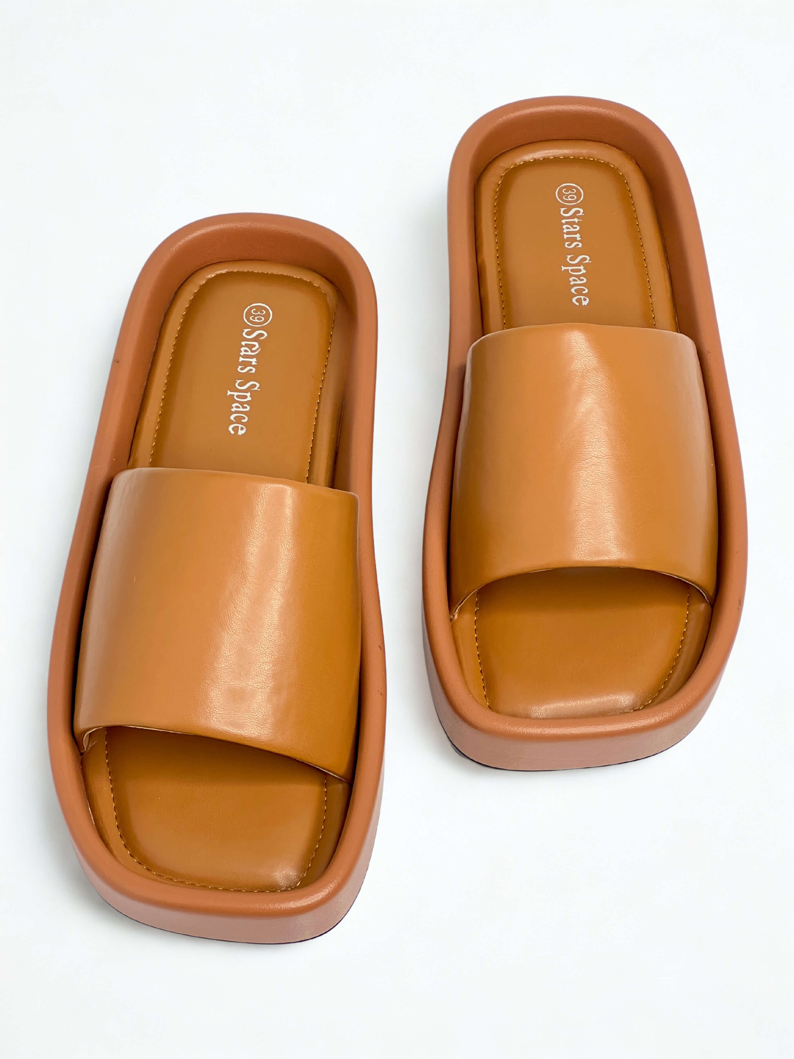 صندل نرم عسلی بدون لژ